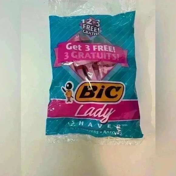 New BIC Lady Shaver Women's Disposable Razor, Pink, 15 Count 1999 Made In USA - Picture 1 of 3